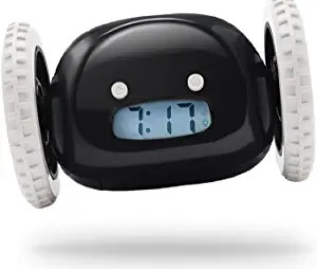 Roaming Alarm Clock on Wheels